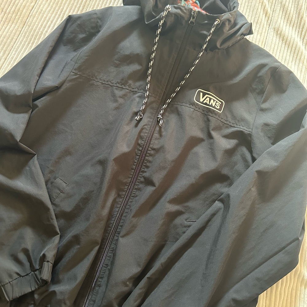 Vans Black Windbreaker Jacket for Men